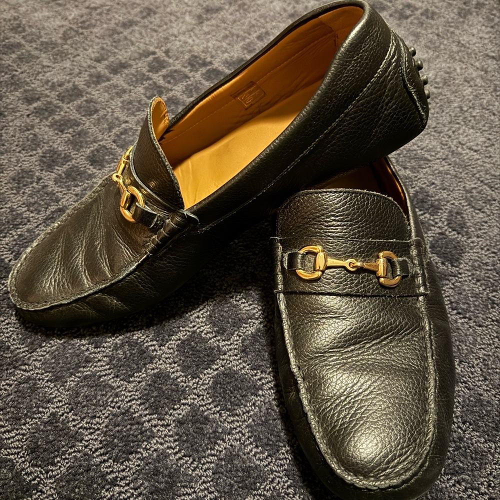Oliver Cabell Black Horsebit Driving Shoe; Size 44